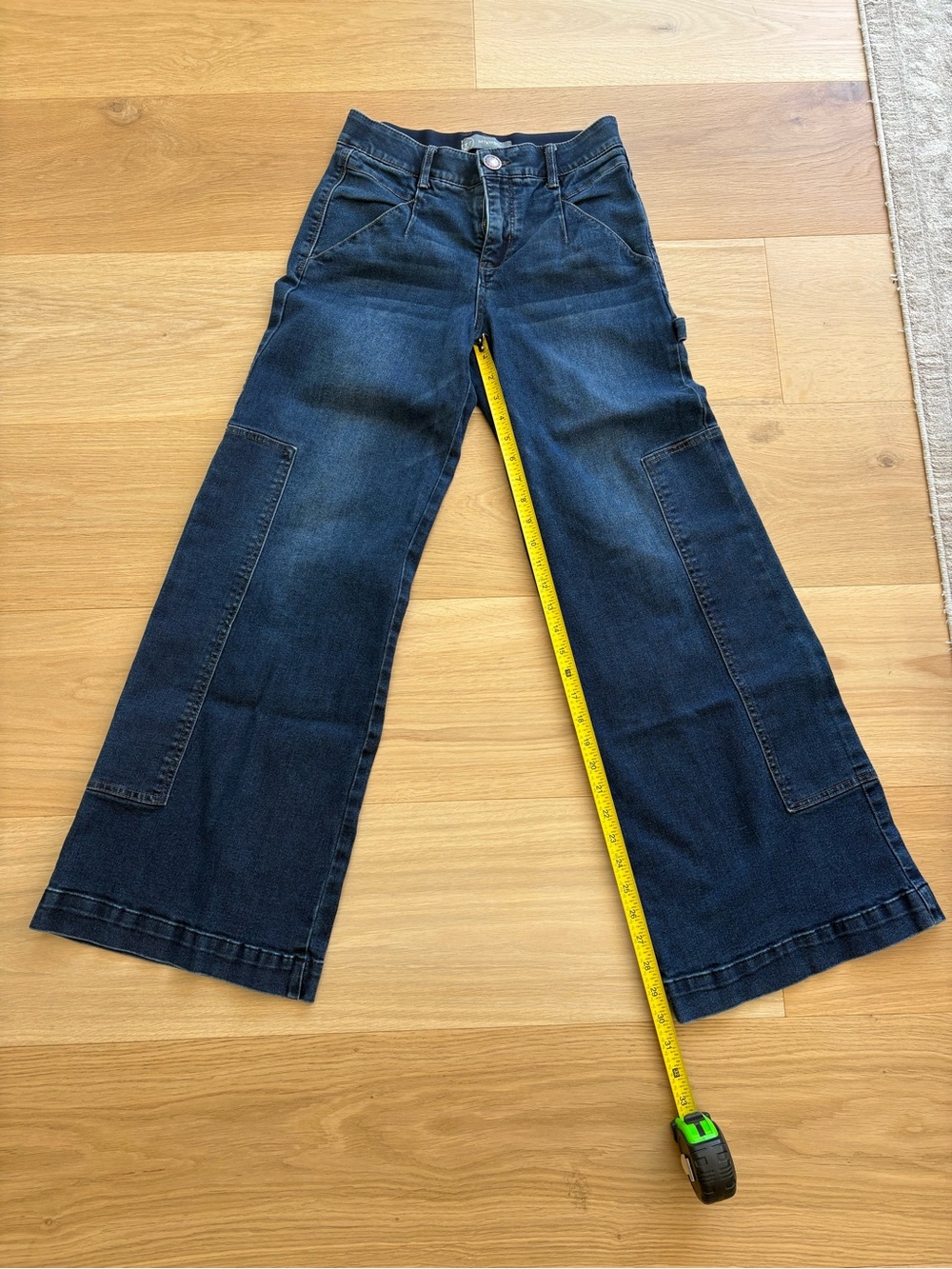 Wit & Wisdom Absolution High Waist Wide Leg Dark Blue Carpenter Jeans
